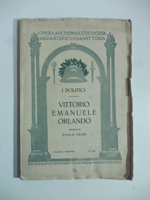 I politici. Vittorio Emanuele Orlando